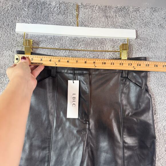 Revolve NWT LBLC THE LABEL Black Vegan Jen Faux Leather Trousers Pants Large - Picture 12 of 15